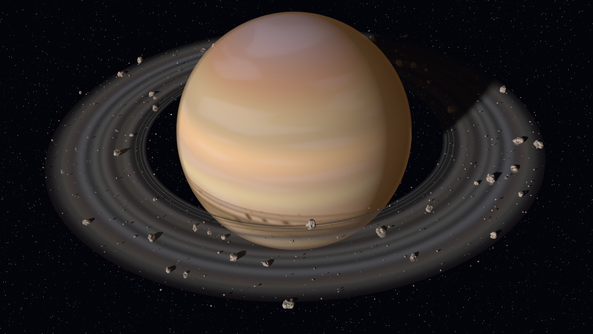 Сатурн в телескоп Хаббл