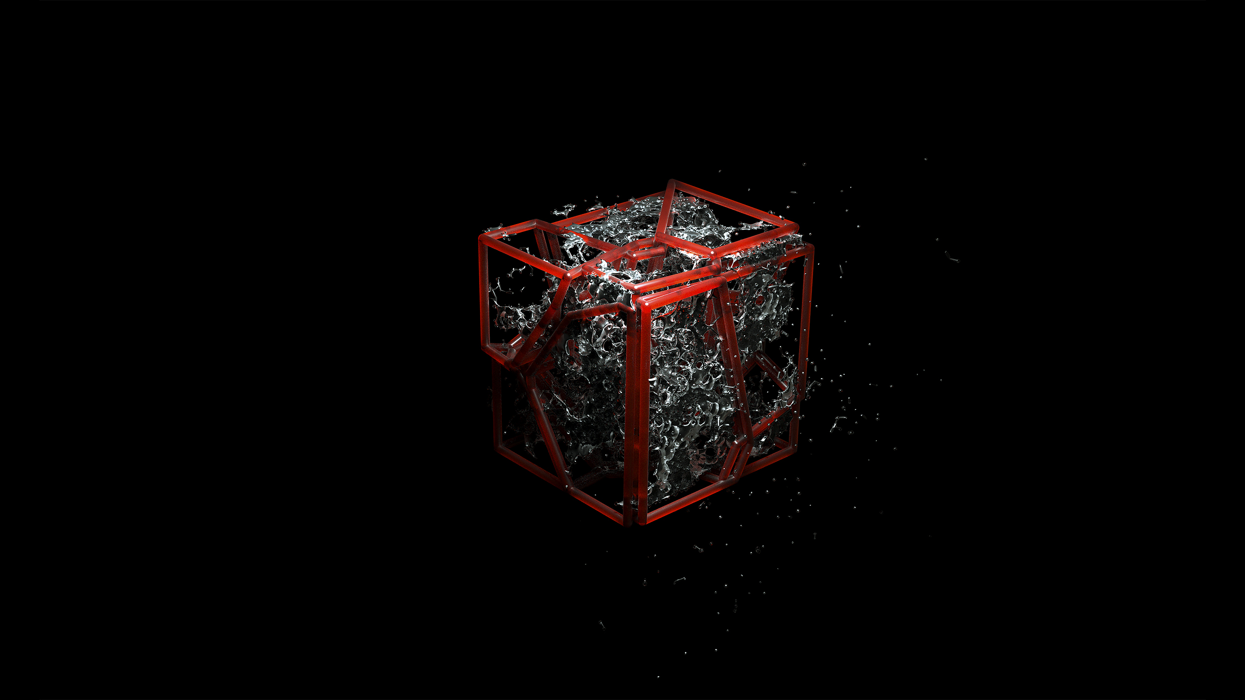 Куб на черном фоне