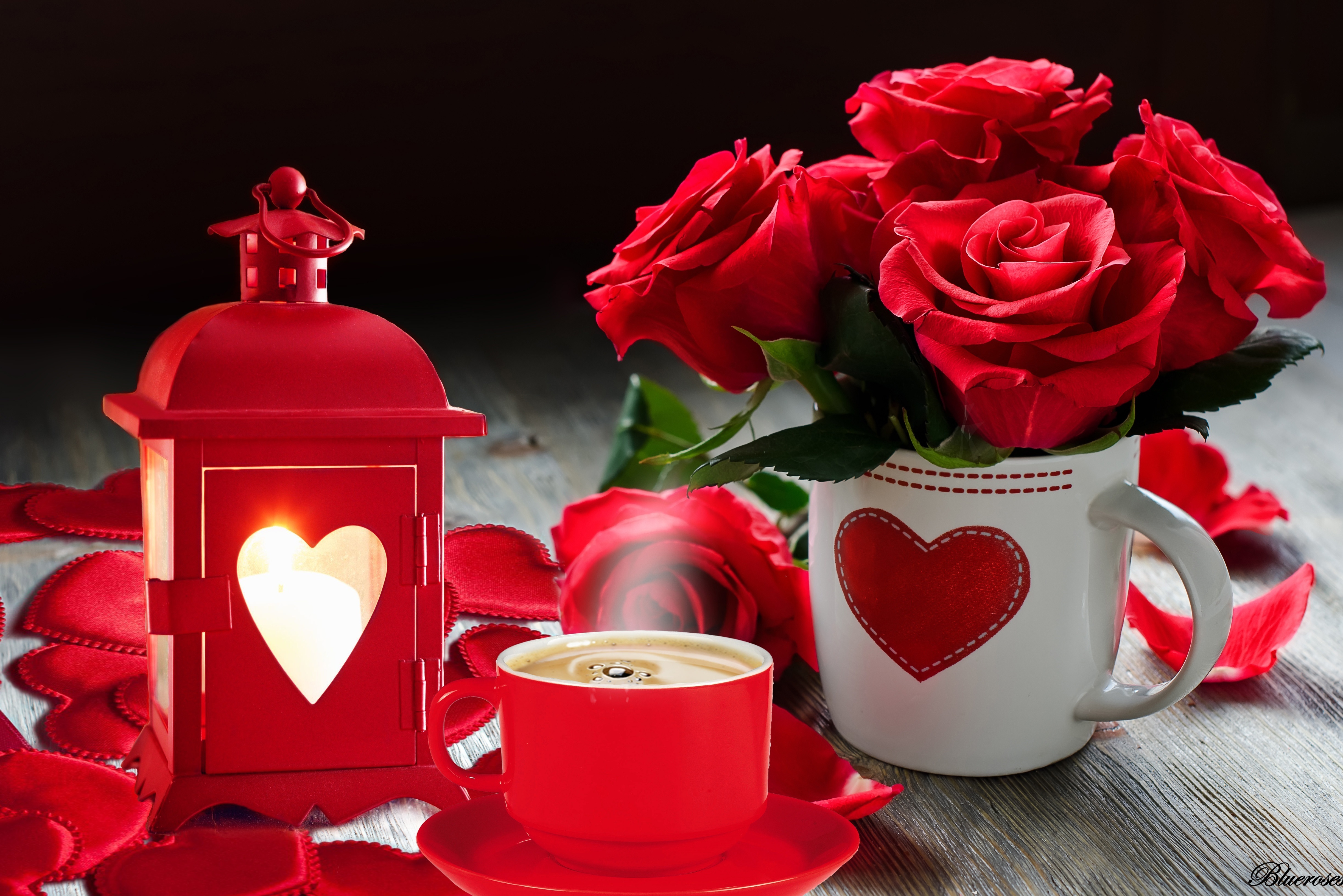 Кофе розы любовь