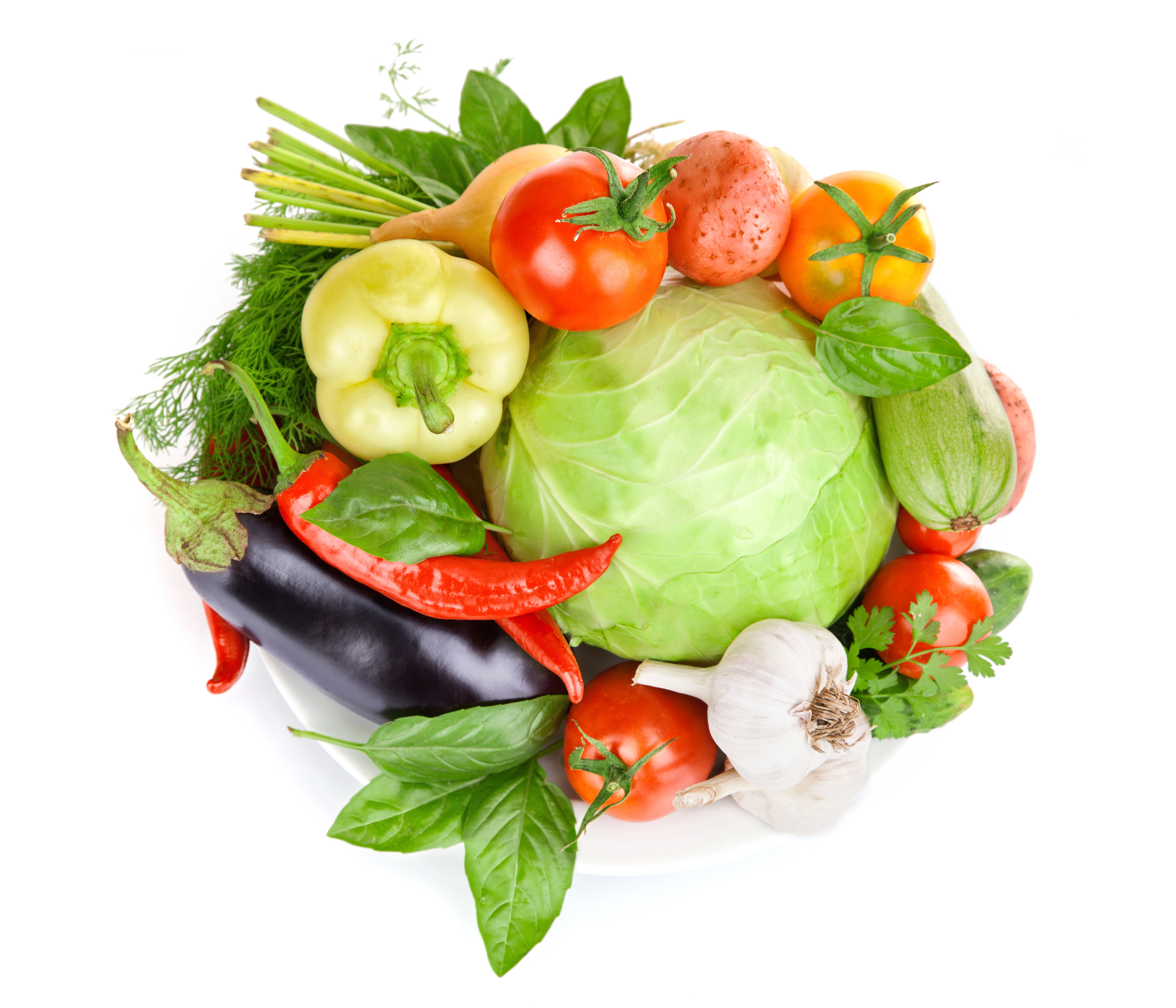 фото овощей на белом фоне