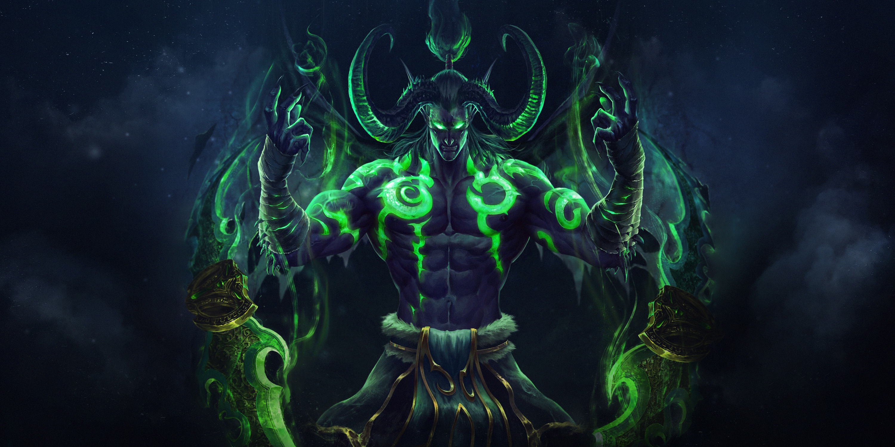 Обои Демон из компьютерной игры Warcraft III: Reforged.