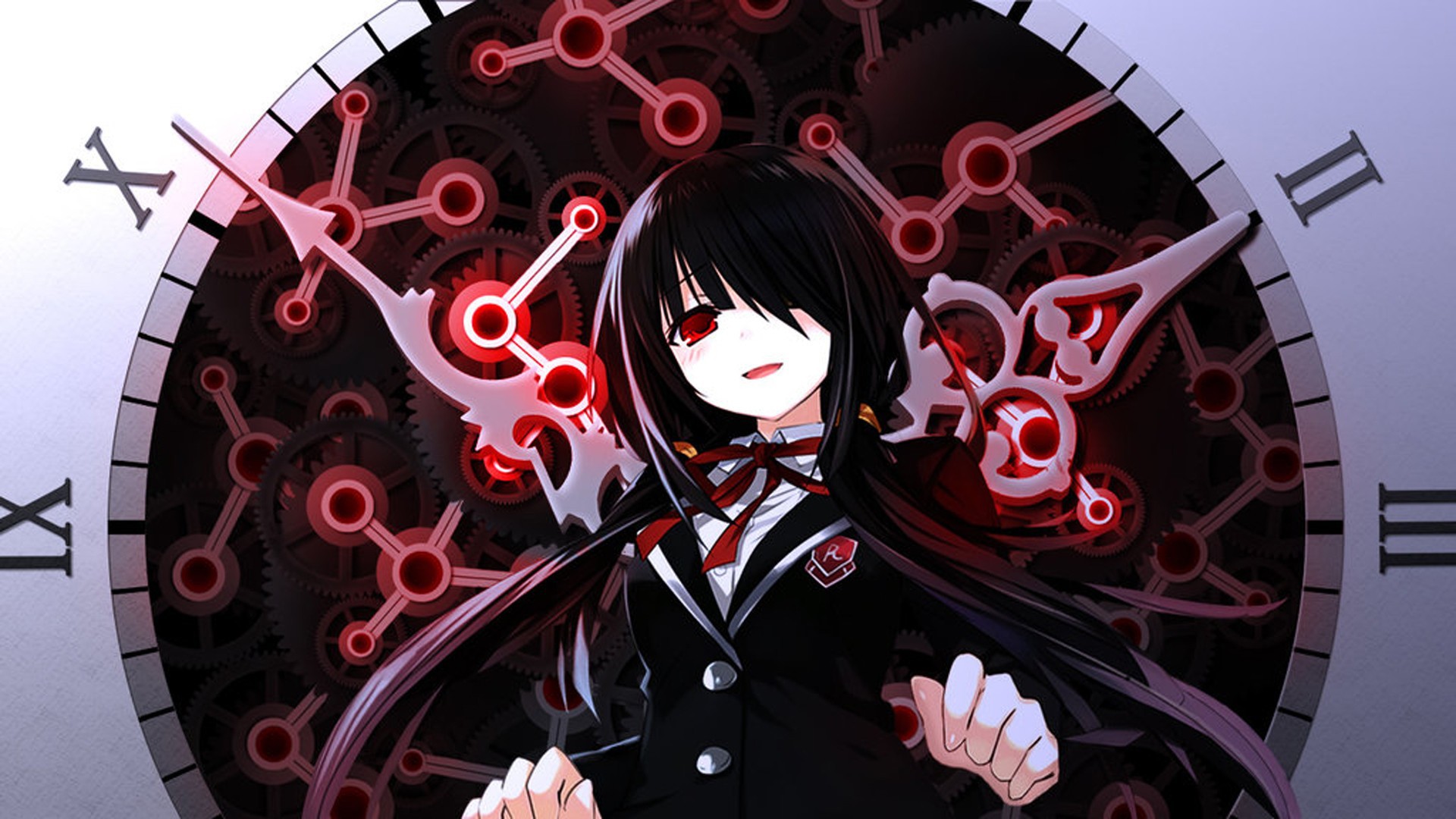 Wallpaper Anime girl on the background of the dial, Date A Live.