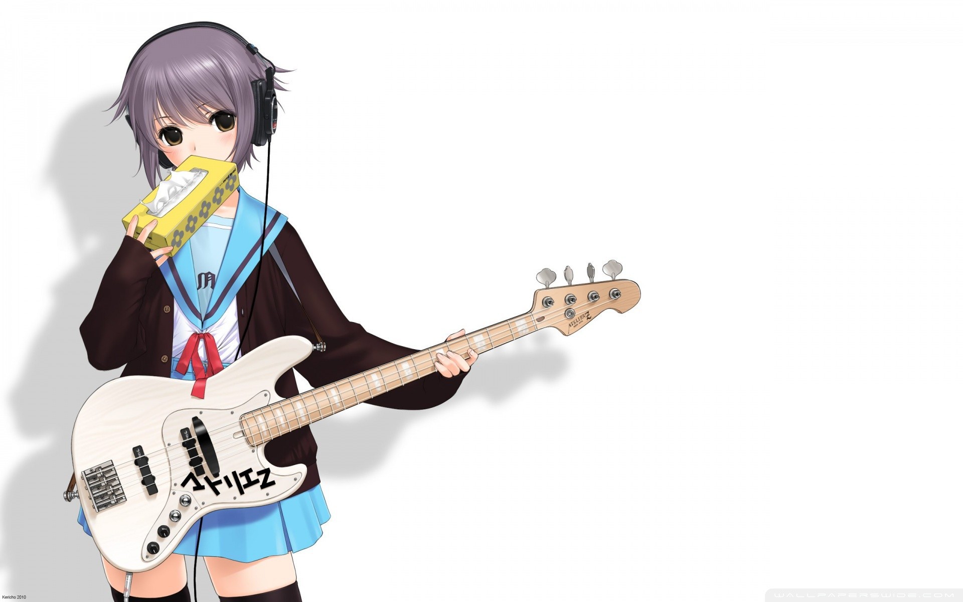 Гитарист рисунки аниме