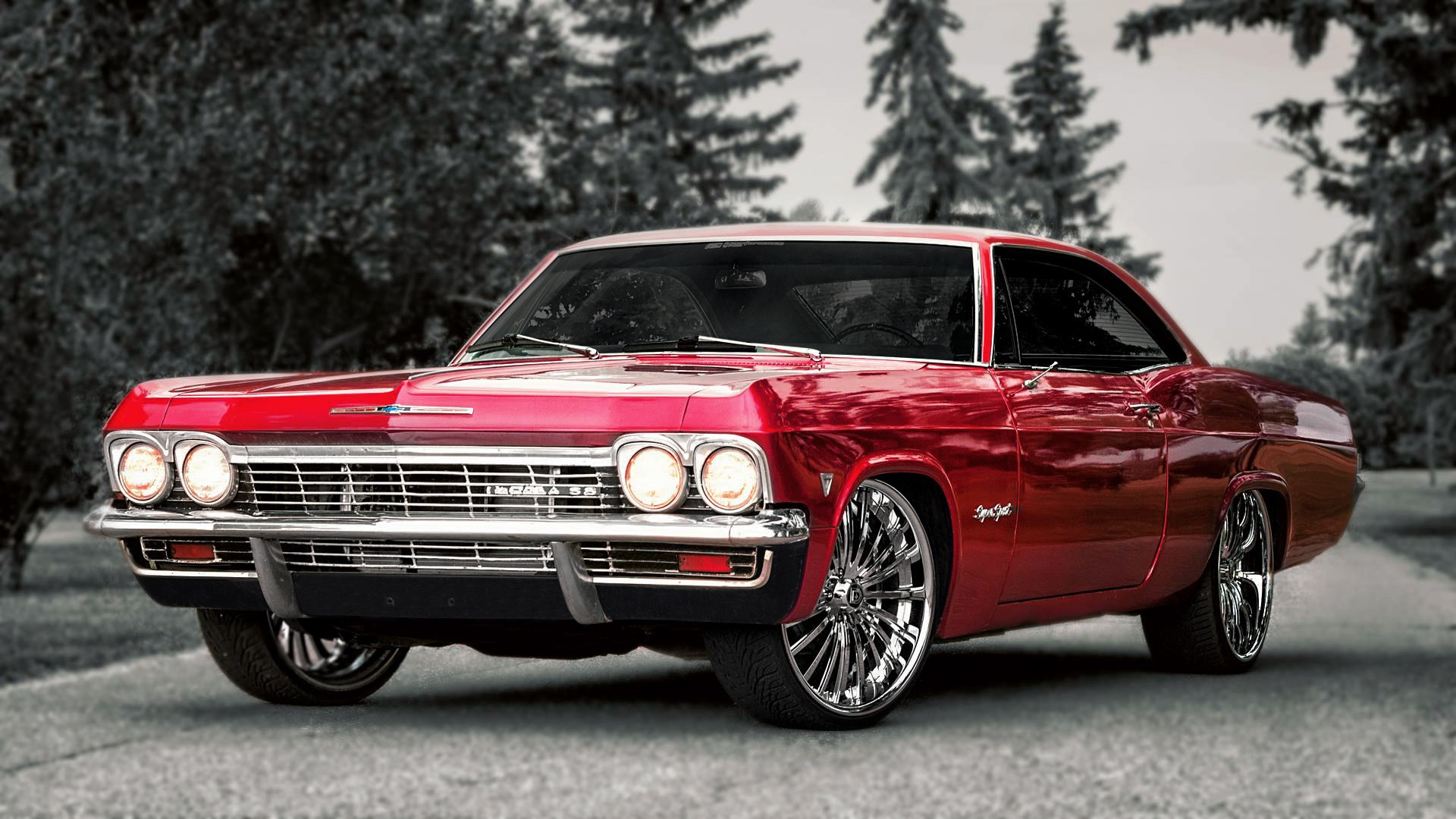 Wallpaper The classical model of Chevrolet Impala SS.