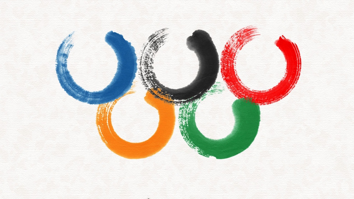 Олимпийские кольца в Пекине постеры