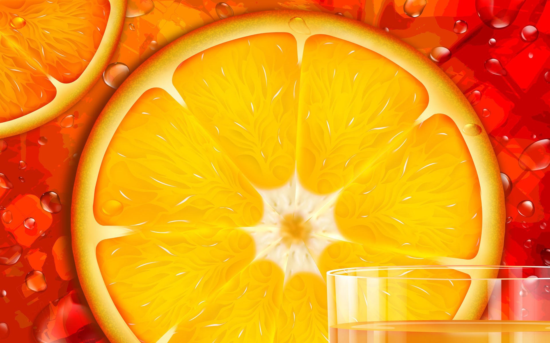 Фоны сочный апельсин