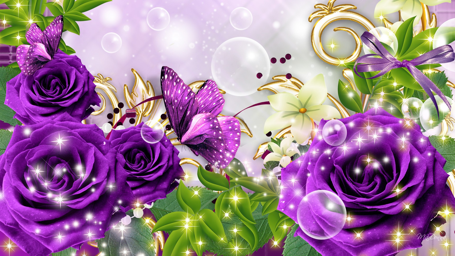 Футаж букет цветов. Фиолетовые розы. Фон с цветами. Мерцающие цветы. Красивые фиолетовые цветы.